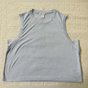 Athleta Breezy Muscle Tank Snowfall Blue